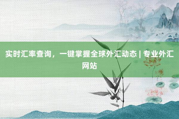 实时汇率查询，一键掌握全球外汇动态 | 专业外汇网站