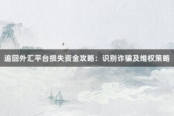 追回外汇平台损失资金攻略：识别诈骗及维权策略