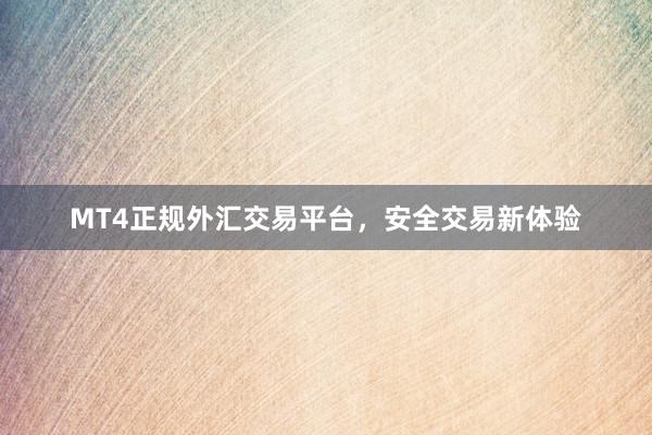 MT4正规外汇交易平台，安全交易新体验