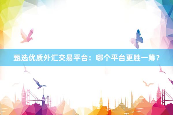 甄选优质外汇交易平台：哪个平台更胜一筹？
