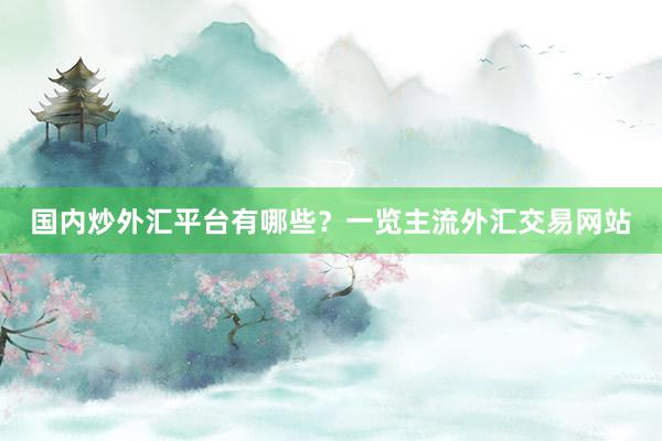 国内炒外汇平台有哪些？一览主流外汇交易网站
