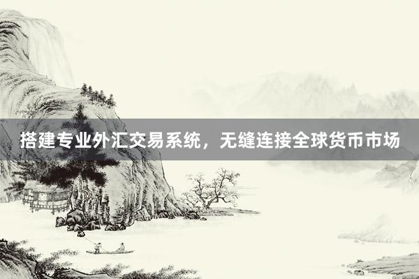 搭建专业外汇交易系统，无缝连接全球货币市场