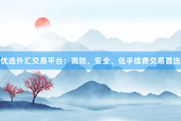 优选外汇交易平台：高效、安全、低手续费交易首选