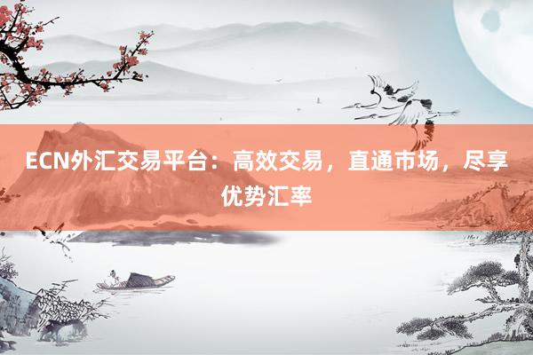 ECN外汇交易平台：高效交易，直通市场，尽享优势汇率
